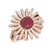Image 3 : 3.35 ctw Ruby & Diamond Ring 18K Rose Gold