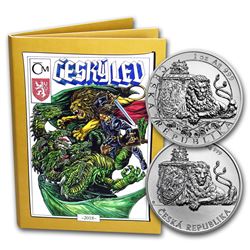 2018 Niue 2-Coin Silver Czech Lion BU/Reverse Proof Set