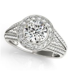 2.17 ctw Certified VS/SI Diamond Halo Ring 14k White Gold