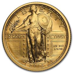 2016-W 1/4 oz Gold Standing Liberty Quarter Centennial (w/OGP)