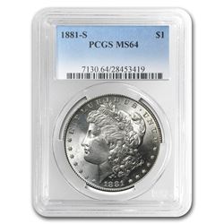 1881-S Morgan Dollar MS-64 PCGS