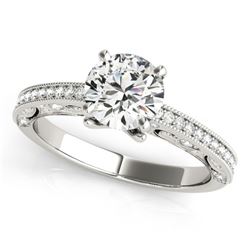 1.25 ctw Certified VS/SI Diamond Antique Ring 14k White Gold