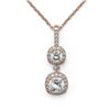Image 2 : 1.25 ctw Cushion Cut Diamond Designer Necklace 18K Rose Gold