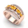 Image 2 : 2.25 ctw Citrine & Micro Pave VS/SI Diamond Designer Ring 10k Rose Gold