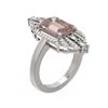 Image 1 : 5.49 ctw Morganite & Diamond Ring 18K White Gold