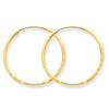Image 1 : 14k Diamond-cut 21 mm Endless Hoop Earring