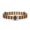 Image 2 : 26.27 ctw Garnet & Diamond Bracelet 14K Yellow Gold