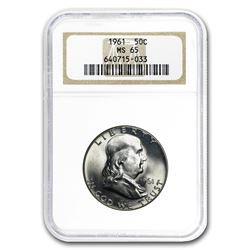 1961 Franklin Half Dollar MS-65 NGC