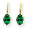 Image 1 : 14k 7x5 mm Oval Mount St. Helens Leverback Earrings