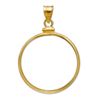 Image 2 : 14K Gold Screw-Top Plain-Front Coin Bezel ($5 U.S. Gold)