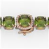 Image 1 : 40 ctw Green Tourmaline & Micro VS/SI Diamond Bracelet 14k Rose Gold