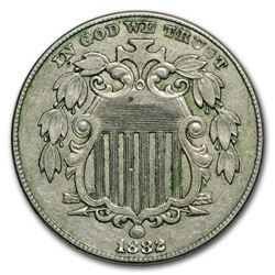 1882 Shield Nickel XF