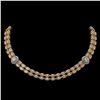 Image 1 : 36.2 ctw Morganite & Diamond Necklace 14K Yellow Gold