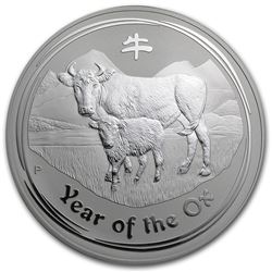 2009 Australia 1 kilo Silver Year of the Ox BU (Series II)