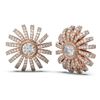Image 2 : 3 ctw Diamond Earrings 18K Rose Gold