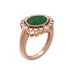 Image 1 : 4.54 ctw Emerald & Diamond Ring 18K Rose Gold