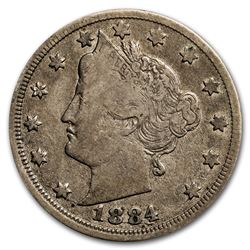 1884 Liberty Head V Nickel Fine