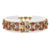 Image 2 : 15.64 ctw Tourmaline & Diamond Row Bracelet 10K Yellow Gold