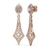 Image 2 : 8.92 ctw Morganite & Diamond Earrings 18K Rose Gold
