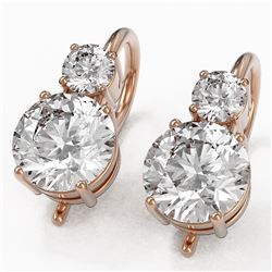 1.8 ctw Diamond Designer Earrings 18K Rose Gold