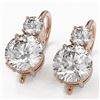 Image 1 : 1.8 ctw Diamond Designer Earrings 18K Rose Gold