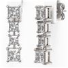 Image 3 : 3.78 ctw Princess Diamond Earrings 18K White Gold