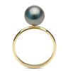 Image 2 : Black Tahitian Pearl Classic Solitaire Ring