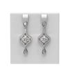 Image 1 : 3.83 ctw Diamond Earrings 18K White Gold