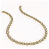 Image 2 : 21.69 ctw Oval Cut Diamond Micro Pave Necklace 18K Yellow Gold