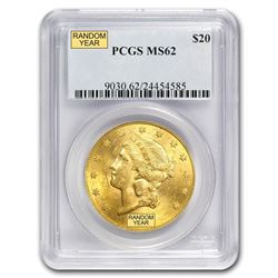 $20 Liberty Gold Double Eagle MS-62 PCGS (1800s S-Mint)