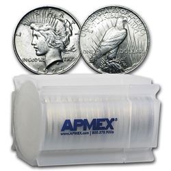 1924 Peace Silver Dollars AU (20-Coin Roll)