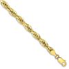 Image 1 : 10k Yellow Gold 4.75 mm Semi-Solid Rope Chain - 8 in.