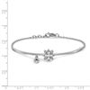 Image 2 : 14k White Gold .2ct Diamond Open-Star Bangle Bracelet - 7 in.