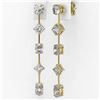 Image 3 : 2.9 ctw Mix cut Diamonds Designer Earrings 18K Yellow Gold