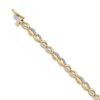 Image 1 : 14k Yellow Gold 1ct Diamond Figure 8 Bracelet - 7 in.