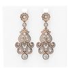Image 1 : 4.51 ctw Diamond Earrings 18K Rose Gold