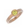 Image 3 : 0.50 ctw Fancy Yellow Diamond Ring 18K Rose Gold