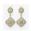 Image 1 : 6.48 ctw Fancy Yellow Diamond Earrings 18K Yellow Gold