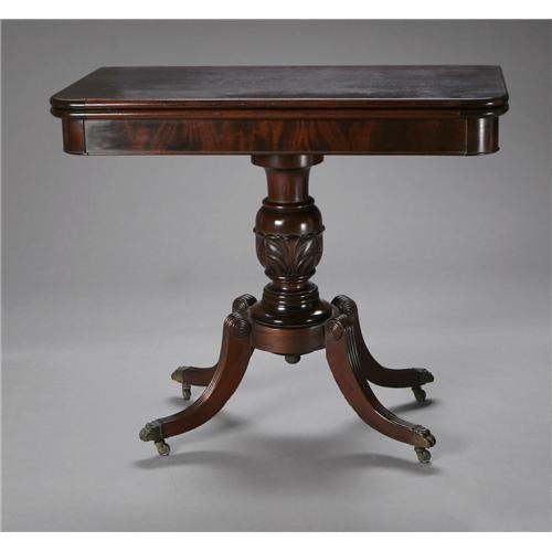 AMERICAN FEDERAL STYLE FLIP-TOP GAME TABLE AN AMERICAN MAHOGANY FEDERAL ...