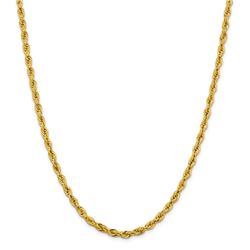 10k Yellow Gold 4.25 mm Semi-Solid Rope Chain - 26 in.