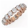 Image 1 : 4.42 ctw Diamond Designer Eternity Ring 18K Rose Gold