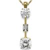 Image 1 : 2.5 ctw Cushion Cut Diamond Designer Necklace 18K Yellow Gold