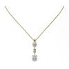 Image 2 : 2.5 ctw Cushion Cut Diamond Designer Necklace 18K Yellow Gold