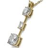 Image 3 : 2.5 ctw Cushion Cut Diamond Designer Necklace 18K Yellow Gold