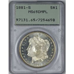 1881-S Morgan Dollar MS-65 DMPL PCGS