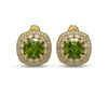 Image 1 : 13.69 ctw Tourmaline & Diamond Victorian Earrings 14K Yellow Gold