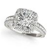 1.36 ctw Certified VS/SI Diamond Halo Ring 14k White Gold