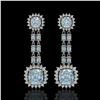 19.64 ctw Sky Topaz & Diamond Earrings 14K White Gold