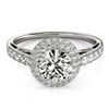 1.65 ctw Certified VS/SI Diamond Halo Ring 14k White Gold