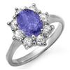 2.75 ctw Tanzanite & Diamond Ring 18k White Gold